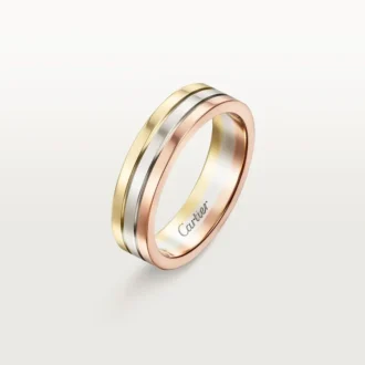 Fede nuziale Vendome Louis Cartier – Oro bianco, oro giallo, oro rosa – Cartier