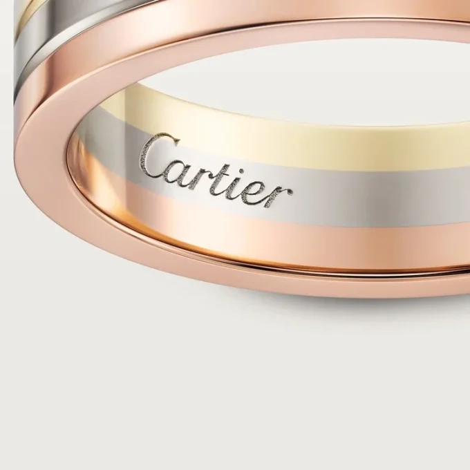 Fede nuziale Vendome Louis Cartier – Oro bianco, oro giallo, oro rosa – Cartier