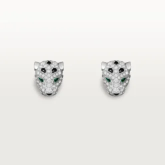 Orecchini a bottone Panthere De Cartier, con pavé