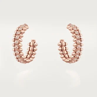 Orecchini a cerchio Clash De Cartier, modello piccolo, pavé