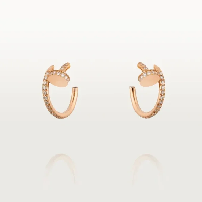Orecchini a cerchio con diamanti Juste Un Clou, oro rosa | Cartier Us
