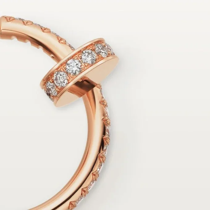 Orecchini a cerchio con diamanti Juste Un Clou, oro rosa | Cartier Us