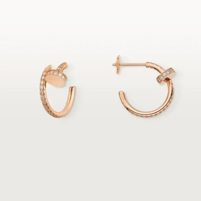 Orecchini a cerchio con diamanti Juste Un Clou, oro rosa | Cartier Us