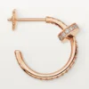 Orecchini a cerchio con diamanti Juste Un Clou, oro rosa | Cartier Us