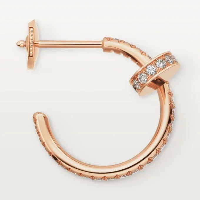 Orecchini a cerchio con diamanti Juste Un Clou, oro rosa | Cartier Us