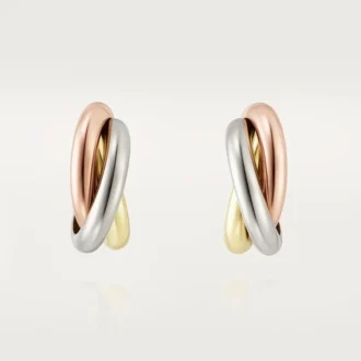 Orecchini a cerchio Trinity in oro tricolore | Cartier Us
