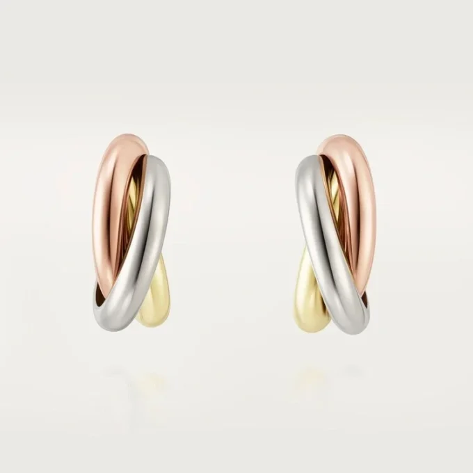 Orecchini a cerchio Trinity in oro tricolore | Cartier Us