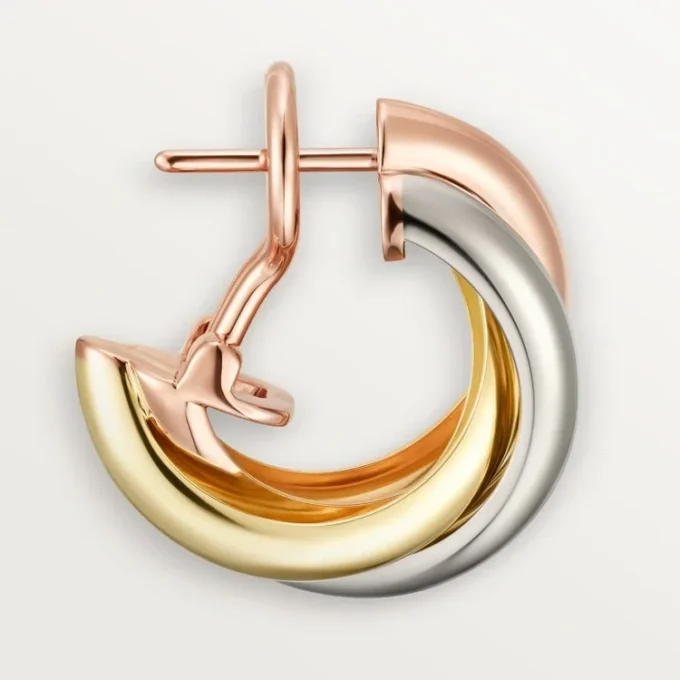 Orecchini a cerchio Trinity in oro tricolore | Cartier Us