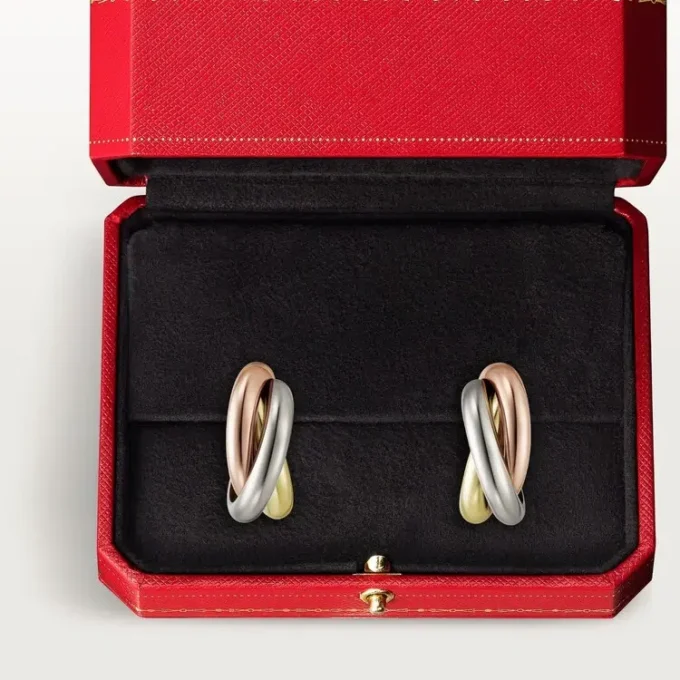 Orecchini a cerchio Trinity in oro tricolore | Cartier Us