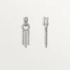 Orecchini Agrafe, diamanti taglio brillante, pavé