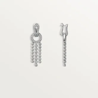 Orecchini Agrafe, diamanti taglio brillante, pavé