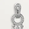 Orecchini Agrafe, diamanti taglio brillante, pavé