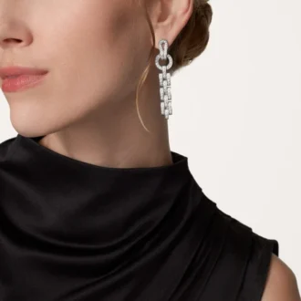 Orecchini Agrafe – Oro bianco, diamanti – Cartier