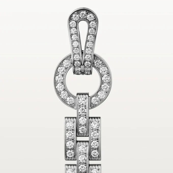 Orecchini Agrafe – Oro bianco, diamanti – Cartier