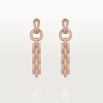 Orecchini Agrafe – Oro rosa, diamanti – Cartier