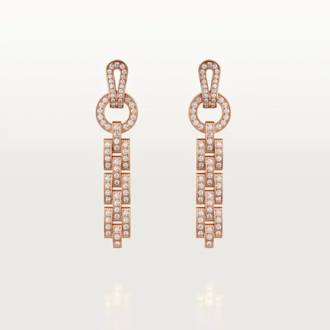 Orecchini Agrafe – Oro rosa, diamanti – Cartier