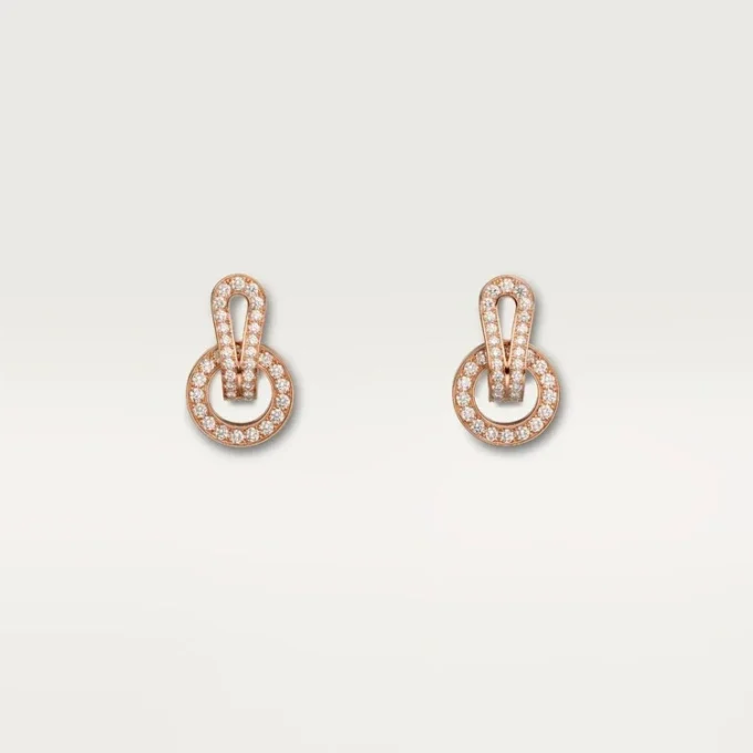 Orecchini Agrafe – Oro rosa, diamanti – Cartier