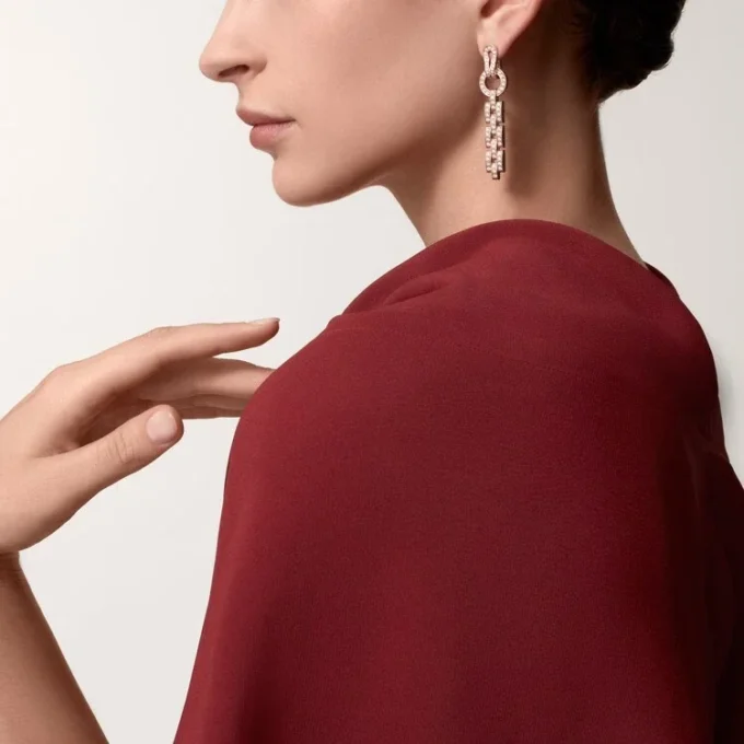 Orecchini Agrafe – Oro rosa, diamanti – Cartier
