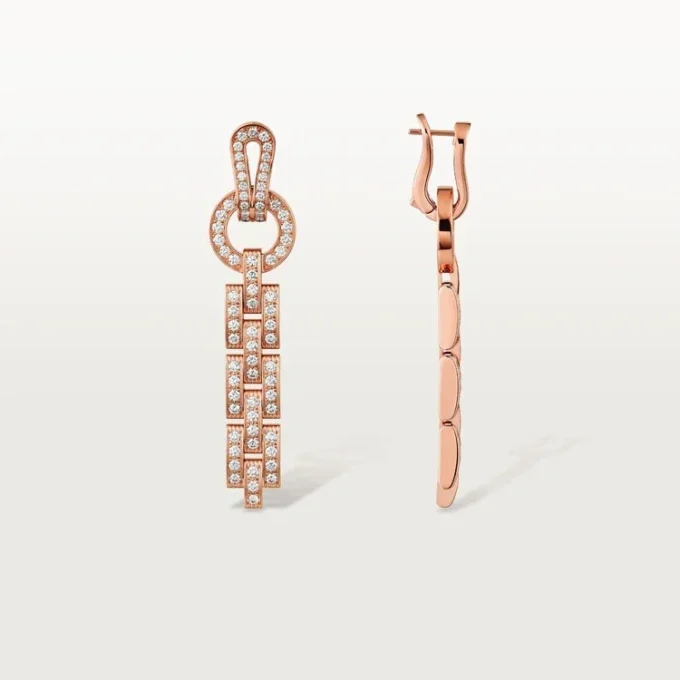 Orecchini Agrafe – Oro rosa, diamanti – Cartier