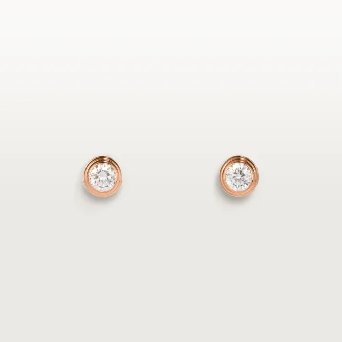 Orecchini Diamants Legers, mm – Oro rosa, Diamanti – Cartier