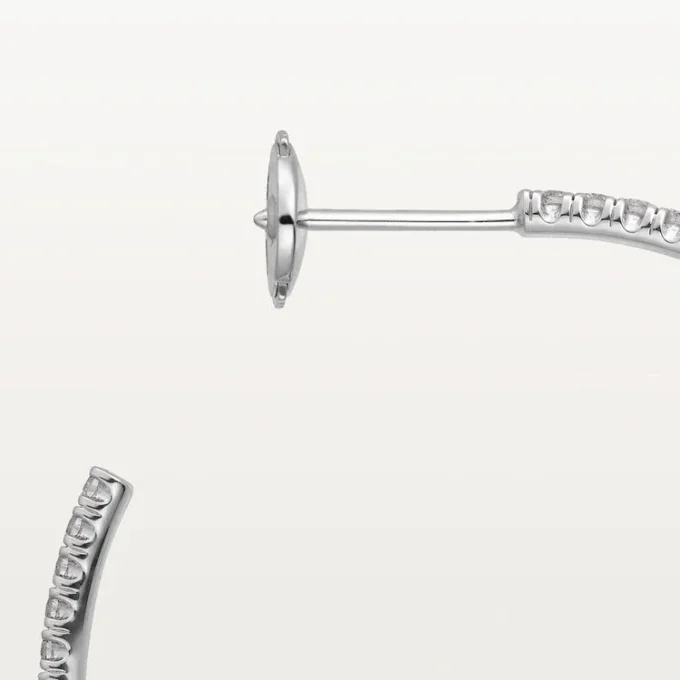Orecchini Etincelle De Cartier, modello grande – Oro bianco, diamanti – Cartier
