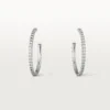 Orecchini Etincelle De Cartier, modello medio – Oro bianco, diamanti – Cartier