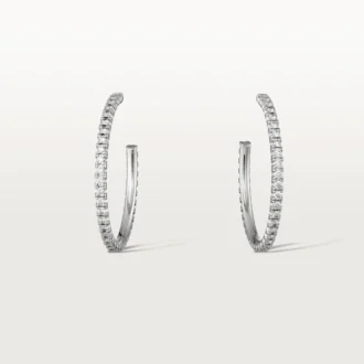 Orecchini Etincelle De Cartier, modello medio – Oro bianco, diamanti – Cartier