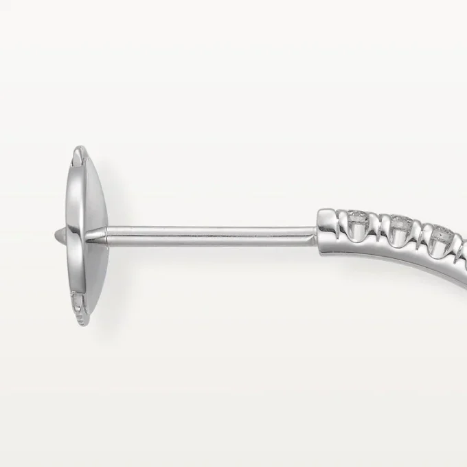 Orecchini Etincelle De Cartier, modello medio – Oro bianco, diamanti – Cartier