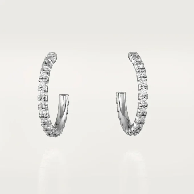 Orecchini Etincelle De Cartier, modello piccolo – Oro bianco, diamanti – Cartier
