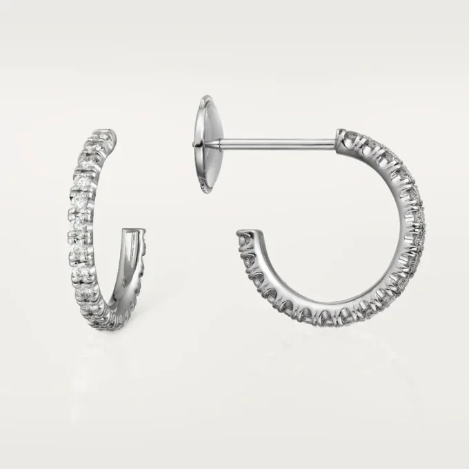 Orecchini Etincelle De Cartier, modello piccolo – Oro bianco, diamanti – Cartier