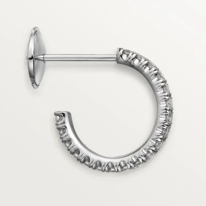 Orecchini Etincelle De Cartier, modello piccolo – Oro bianco, diamanti – Cartier