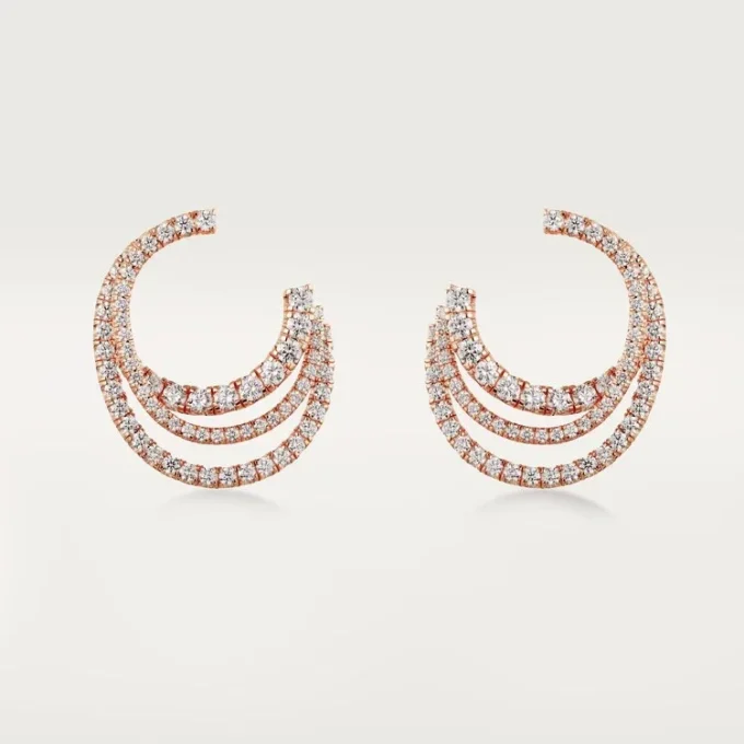 Orecchini Etincelle De Cartier – Oro rosa, diamanti – Cartier