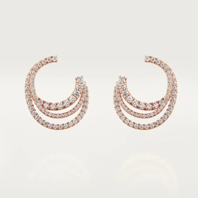 Orecchini Etincelle De Cartier – Oro rosa, diamanti – Cartier