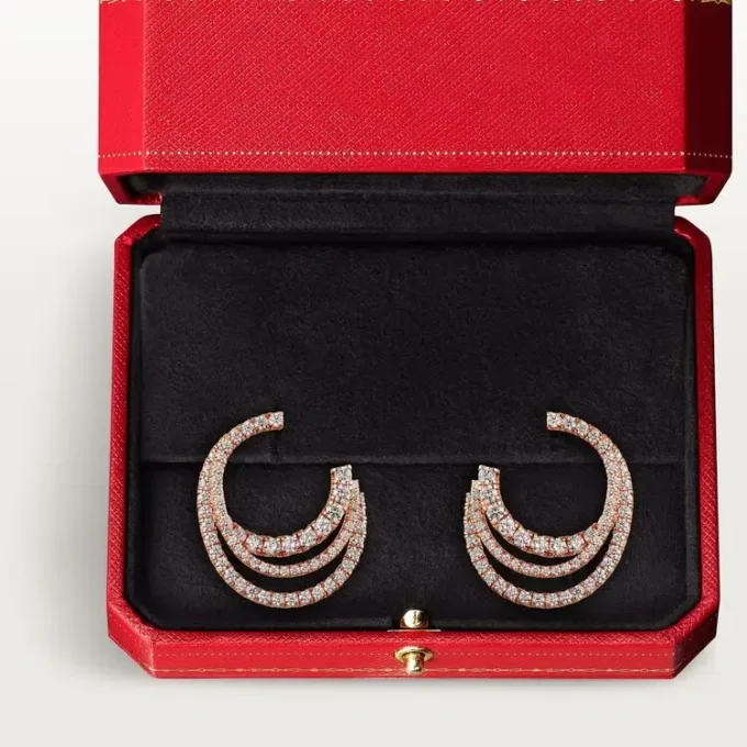 Orecchini Etincelle De Cartier – Oro rosa, diamanti – Cartier