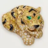 Orecchini Faune Et Flore De Cartier, diamanti gialli, arancioni e marroni, pavé