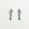 Orecchini Faune Et Flore De Cartier, gocce di smeraldo, pavé