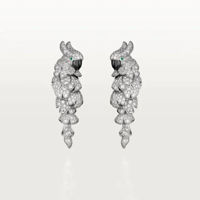 Orecchini Faune Et Flore De Cartier, pavé