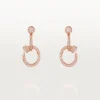 Orecchini Juste Un Clou, doppi, con pavé