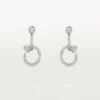 Orecchini Juste Un Clou, doppi, con pavé