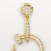 Orecchini Juste Un Clou, doppi, con pavé