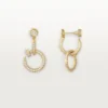 Orecchini Juste Un Clou, doppi, con pavé