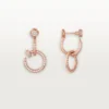 Orecchini Juste Un Clou, doppi, con pavé