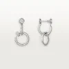 Orecchini Juste Un Clou, doppi, con pavé