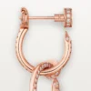 Orecchini Juste Un Clou, doppi, con pavé