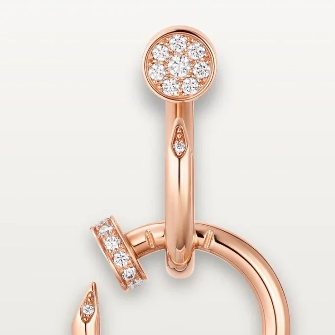 Orecchini Juste Un Clou, doppi, diamanti