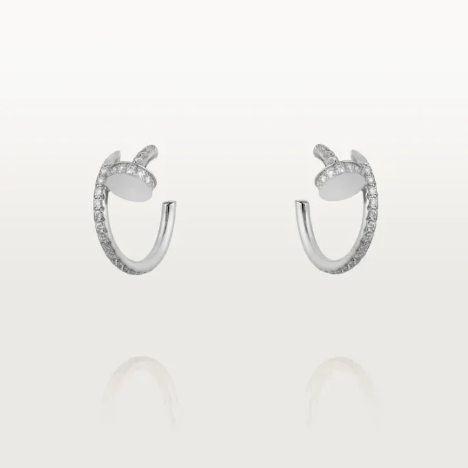 Orecchini Juste Un Clou – Oro bianco, diamanti – Cartier