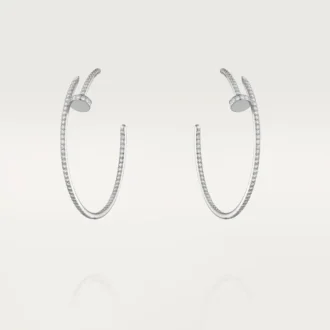 Orecchini Juste Un Clou – Oro bianco, diamanti – Cartier