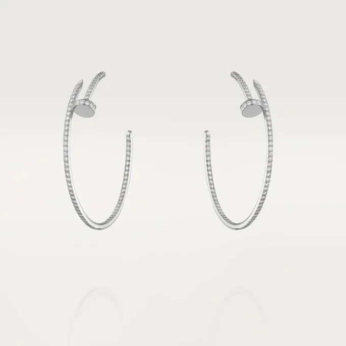 Orecchini Juste Un Clou – Oro bianco, diamanti – Cartier