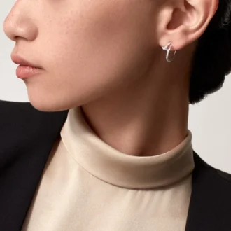 Orecchini Juste Un Clou – Oro bianco, diamanti – Cartier
