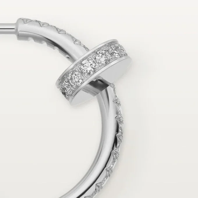 Orecchini Juste Un Clou – Oro bianco, diamanti – Cartier